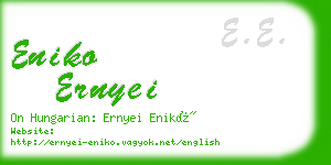 eniko ernyei business card